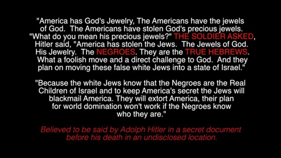 Hitler on the Negroes